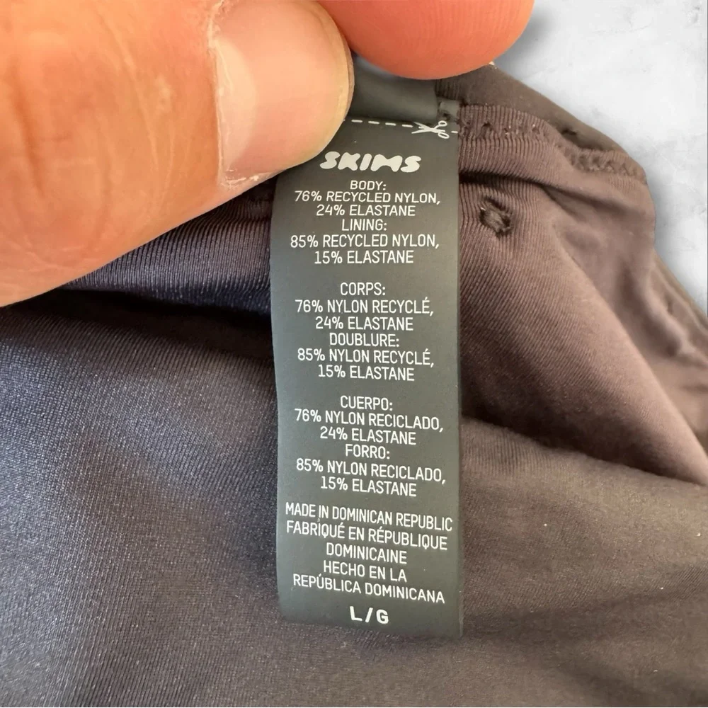 NWOT Skims Signature Swim Dipped Bikini‎ Bottom Onyx Size Large
